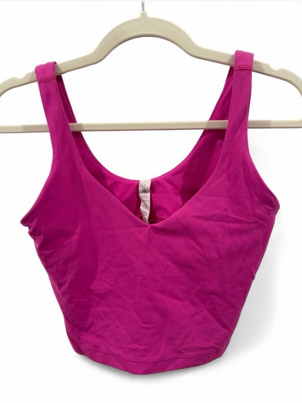 lululemon athletica Women's V-Neck Crop Tank - Magenta